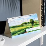 Календарь настольный, домик &quot;Пейзажи для души&quot; 2024 год, с курсором, 22х10,5 см
