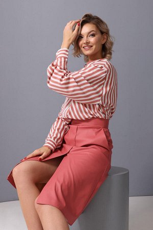 Блузка с планкой, цвет мультиколор