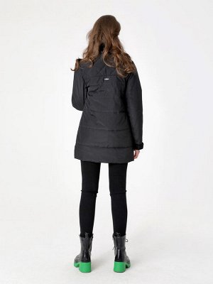 Куртка Демисезонная куртка прямого силуэта (легкий оверсайз)  с ассиметричной застежкой на двухзамковую молнию подойдет для женщин и девушек любого возраста. Воротник, лацканы и отворот втачного рукав