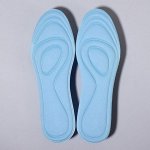 Стельки для обуви, универсальные, влаговпитывающие, 40-42 р-р, пара, цвет голубой