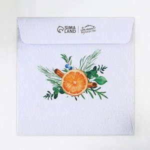 Аромасаше в конверте «Тепла и уюта», апельсин, 11 х 11 см