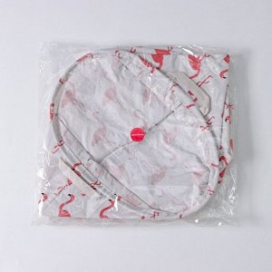 Корзина бельевая текстильная Доляна «Фламинго», 35x35x60 см