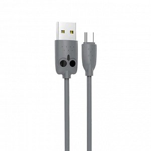 Кабель USB - micro USB Hoco KX1  100см 2,1A  (gray)