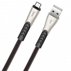 Кабель USB - micro USB Hoco U48  120см 2,4A (black)