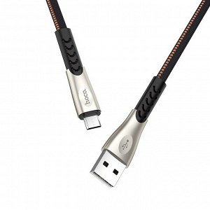 Кабель USB - micro USB Hoco U48  120см 2,4A (black)