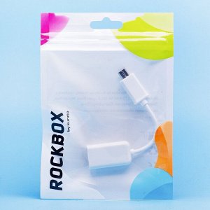 Кабель OTG - micro USB RockBox  10см 1A  (white)