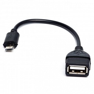 Кабель OTG - micro USB RockBox  10см 1A (black)