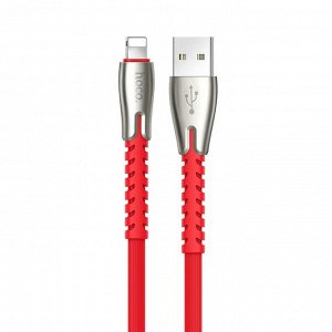 Кабель USB - Apple lightning Hoco U58 Core  120см 2,4A (red)