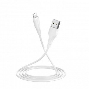 Кабель USB - Apple lightning Borofone BX18  200см 2,4A (white)