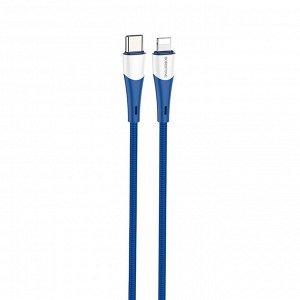 Кабель Type-C - Apple lightning Borofone BX60 PD 20W 100см 3A  (blue)