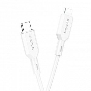 Кабель Type-C - Apple lightning Borofone BX70  100см 3A (white)