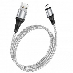 Кабель USB - micro USB Hoco X50 Excellent  100см 2,4A  (gray)