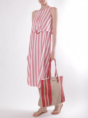 Платье Lining:100%Cotton Main part:55%Viscose-45%Flax / черный, красный, зеленый