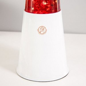 Светильник "Цилиндр" Е14 белая, лава, блёстки 40х11х11 см RISALUX