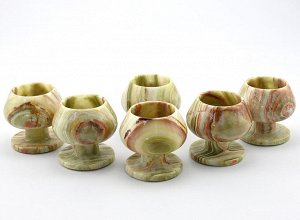 Бокалы из оникса 6 шт бренди 55*55*60мм в подарочной упаковке
