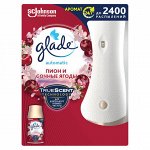 Освежитель воздуха автоматический, 269 мл, GLADE, диспенсер+сменный баллон, &quot;Пион и сочные ягоды&quot;