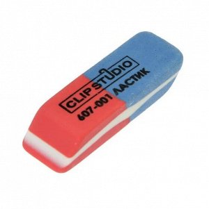 ClipStudio Ластик скошенный красно-синий, для карандашей и чернил