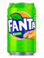 Газированный напиток со вкусом экзотических фруктов Fanta Exotic / Фанта Лимон 330 мл