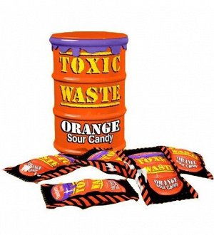 Кислые леденцы  Sour Candy Nuclear Fusion / Кислый Токсик Вейст (оранжевая бочка) 42гр
