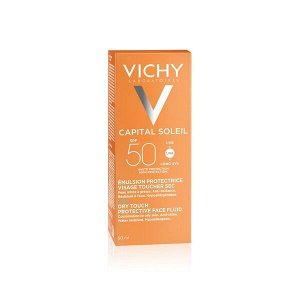 Виши, Матирующая эмульсия для лица Драй Тач SPF 50, 50 мл, Vichy