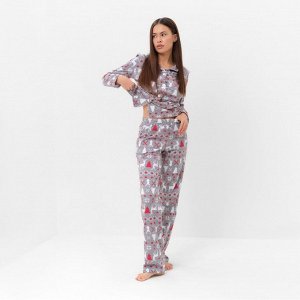 Пижама новогодняя женская (рубашка, брюки) KAFTAN «Скандинавия»