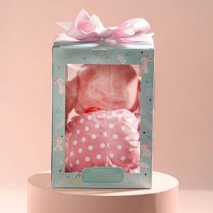 Мягкая игрушка «Зайка Ла-Пу-Ля в камбинизоне», цвет розовый, 20 см