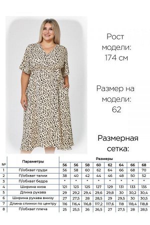 Платье Цвет:
бежевый
Состав:
100%ПЭ
Длина изделия:
116 см
Размер модели:
60
Рост модели:
174 см
Летнее платье из легкой ткани полуприлегающего силуэта, длиной за линию колен. Лиф выполнен на запах, вы