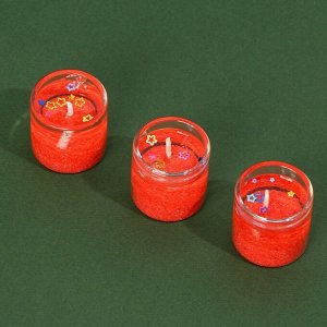 Набор гелевых свечей «Чудеса», 3 шт, 2,5 х 2,5 см