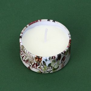 Новогодняя свеча в железной банке «Олененок», аромат карамель, диам. 4,8 см