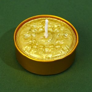 Свеча чайная «Золотой дракон», без аромата, d = 4 см