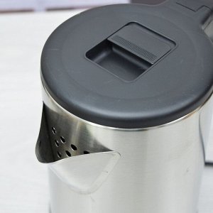 Чайник электрический Homestar HS-1041, металл, 1.8 л, 1500 Вт, серебристо-чёрный