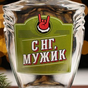 Штоф стеклянный новогодний «С НГ, Мужик», 500 мл