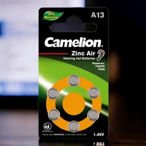 Батарейки для слуховых аппаратов Camelion  ZA13 BL-6 Mercury Free (A13-BP6(0%Hg), 1.4 V,280mAh)