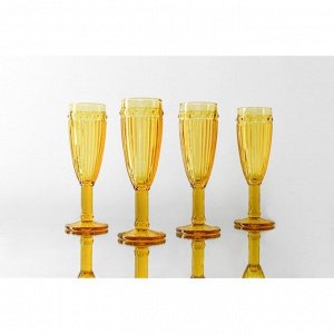 Бокал стеклянный для шампанского «Босфор», 160 мл, 7?7?20 см, цвет жёлтый
