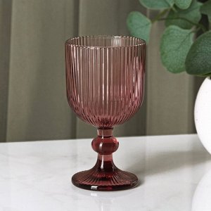 Бокал из стекла для вина Magistro «Грани», 250 мл, 8x14,5 см, цвет сиреневый
