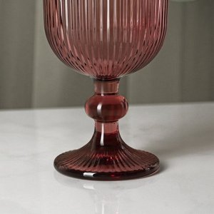 Бокал стеклянный для вина Magistro «Грани», 250 мл, 8?14,5 см, цвет сиреневый