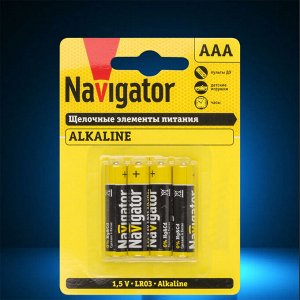 Батарейки щелочные Navigator 61 462 NBT-NPE-LR03-BP4