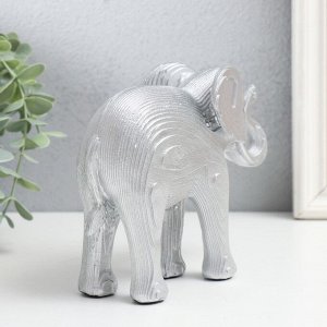 Фигурка полистоун «Серебристый слон, слои », 16x7x13.5 см