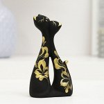 Фигура &quot;Коты влюбленные&quot; черные 3х6х11см