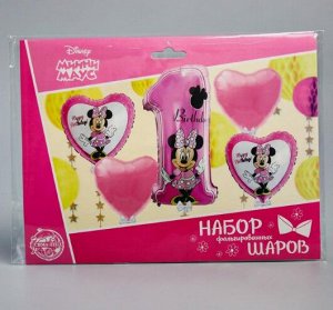 Набор фольгированных шаров «Happy Birthday», Минни Маус 25"