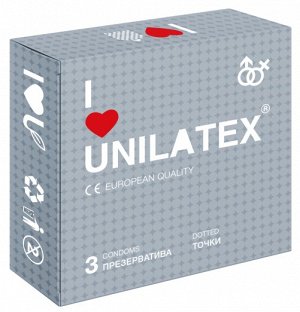 Презервативы Unilatex Dotted, 3 шт