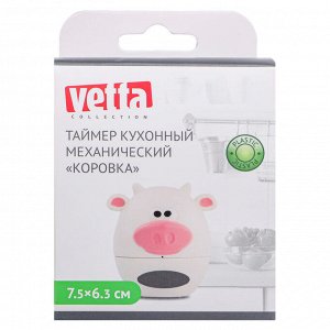 VETTA Таймер кухонный механический "Коровка", 7,5х6,3см