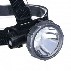 ЕРМАК Фонарь налобный, XH-P50 LED, 3 режима, 2000мАч, 8,3х6х7,3см, USB кабель, пластик