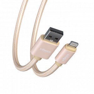 FORZA Кабель для зарядки Флоренция iP, 1.5м, 1.5А, тканевая оплётка, 3 цвета, пакет