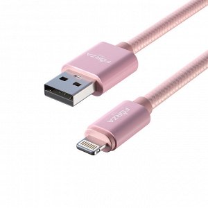 FORZA Кабель для зарядки Флоренция iP, 1.5м, 1.5А, тканевая оплётка, 3 цвета, пакет