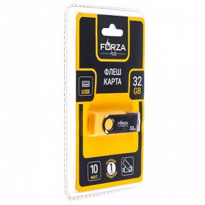 FORZA Флеш-карта, 32гб, 6 класс, матовое покрытие, блистер, пластик