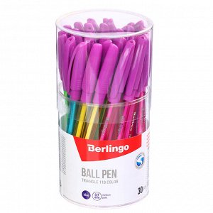 Ручка шариковая "Трайангл 110 Колор" синяя, 0,7мм, грип, пластик, 4 цвета корпуса, CBp_07115