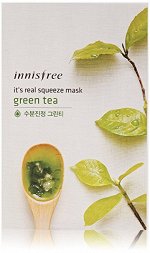 Innisfree Маска для лица с экстрактом зеленого чая It&#039;s Real Squeeze Mask Green Tea