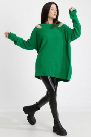 Женская вязаная туника с вырезами на плечах Happyfox