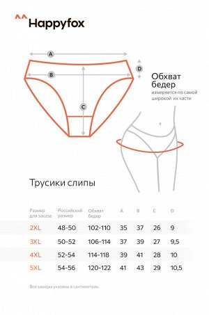 Женские трусы-слипы 5шт. Happyfox